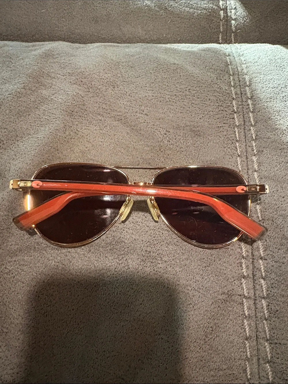 Women's Aviator Sunglasses - rose Gold Frame with Brown Lenses COSTA peli 580